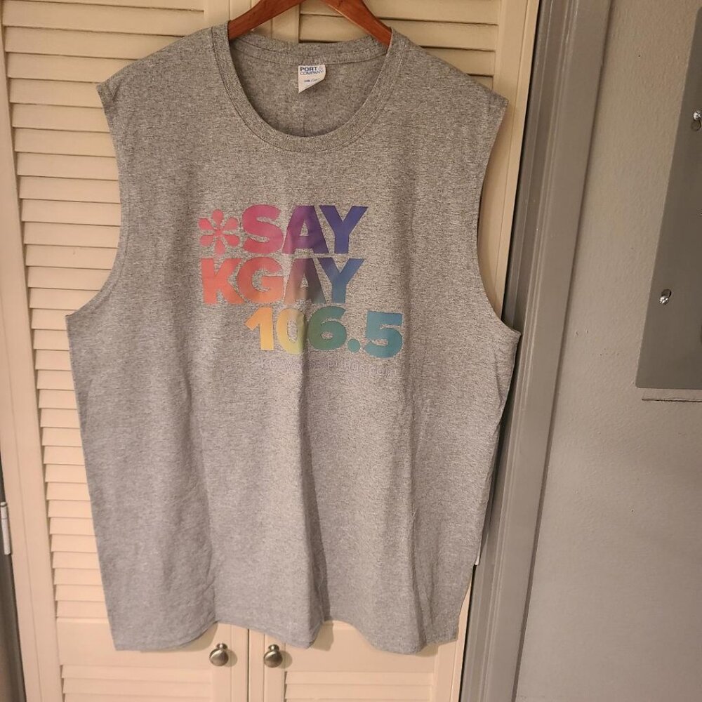 KGAY Radio Station Palm Springs CA 2023 Gay Pride Tank Top XXL